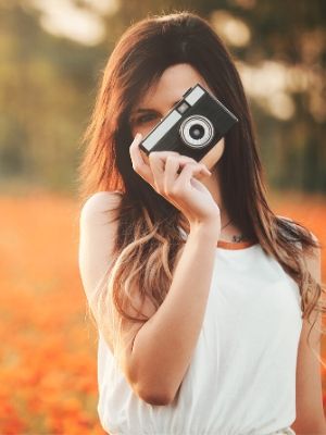 woman with camera