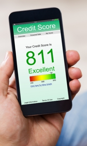 excellent credit score on mobile phone