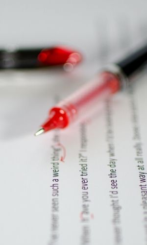 red pen editing
