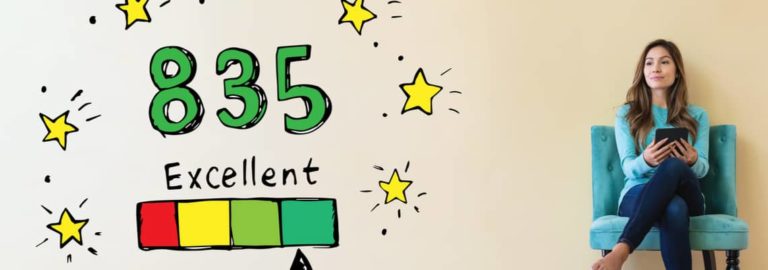 woman with an excellent credit score