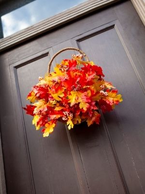 door decorations - fall leaves